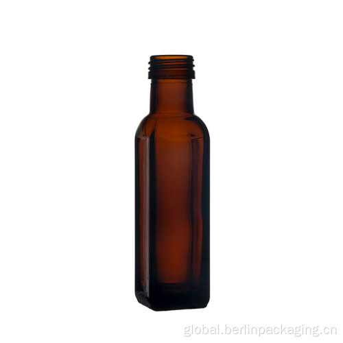 Food Bottle Green Square Marasca Oil Glass Bottle Supplier